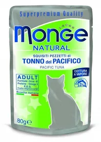 MONGE NATURAL Beutel Thunfisch in Gelee für Katzen 80 g